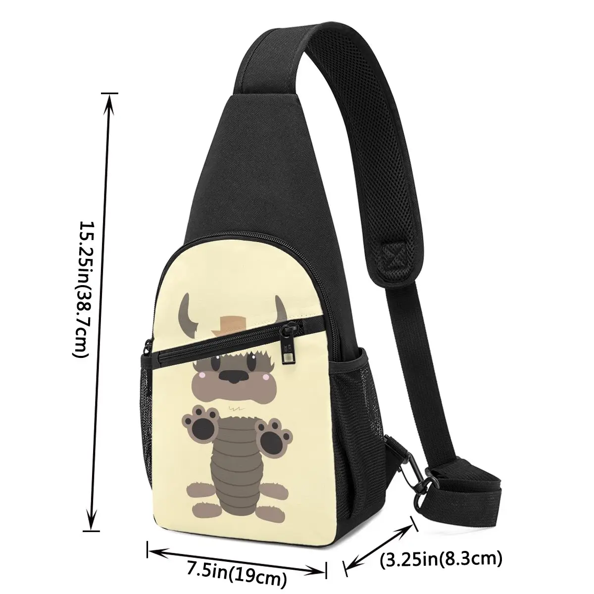 Appa Block Avatar The Last Airbender Chest Bag Men Sling Crossbody Backpack Chest Bag Travel Hiking Daypack Shoulder Bag