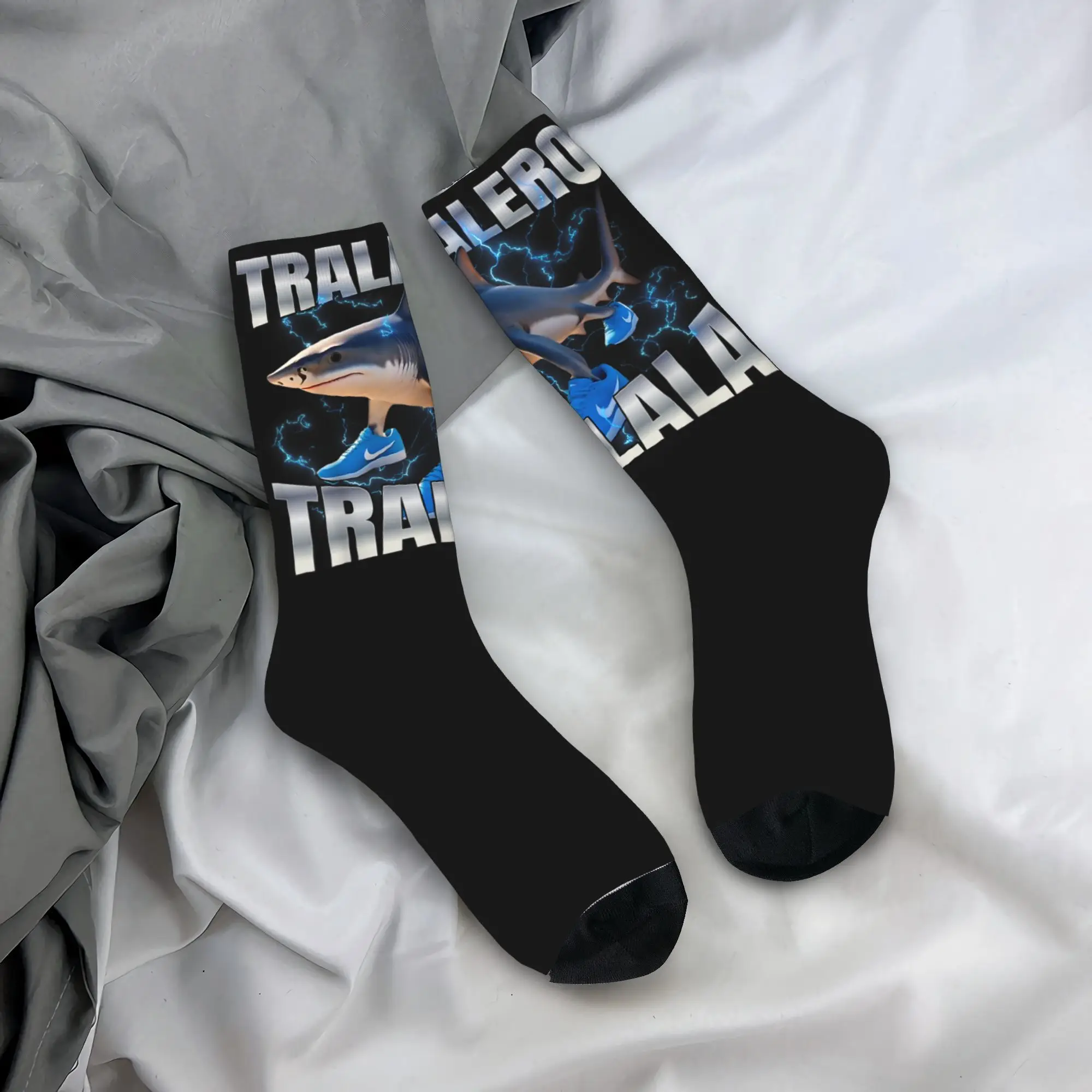

Italian Brainrot Meme Tralalero Tralala Socks Funny Stockings Autumn Anti Slip Men Socks Breathable Graphic Sports Socks