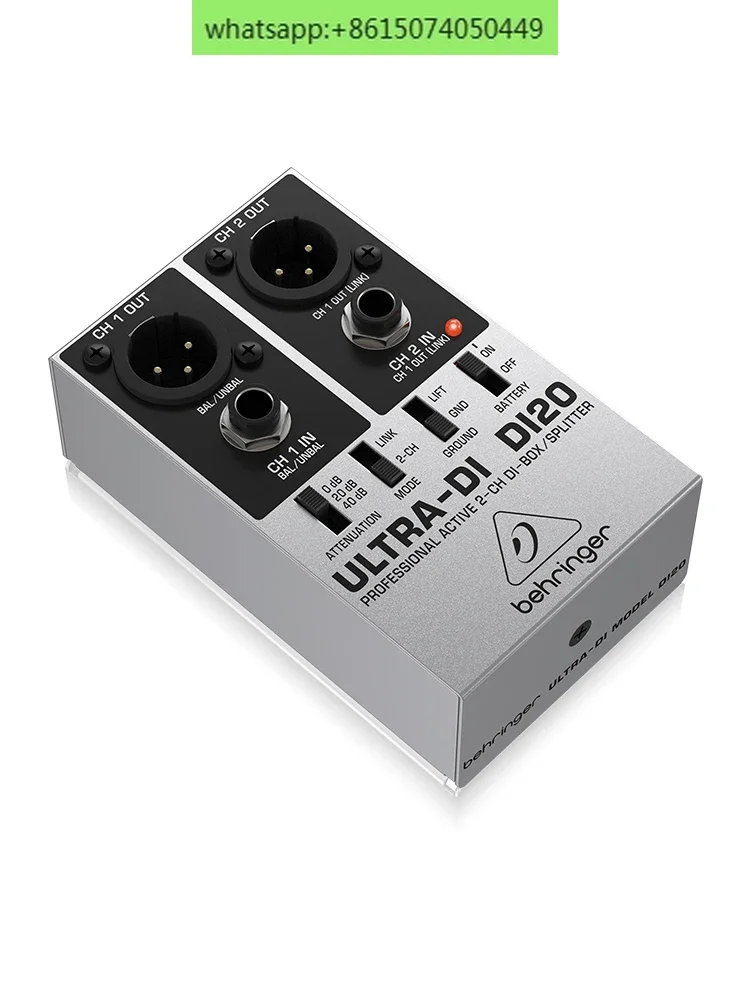 DI20 Dual Channel Balanced Stage Guitar Bass Active DI Box Effects