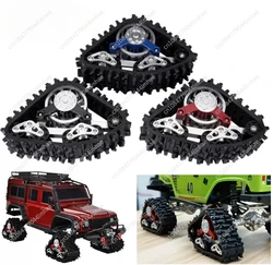 4PCS Aluminum All-Terrain Tracks Wheels Snow Tires Set for Traxxas TRX4 TRX-4 Defender Bronco G500 1/10 RC Crawler