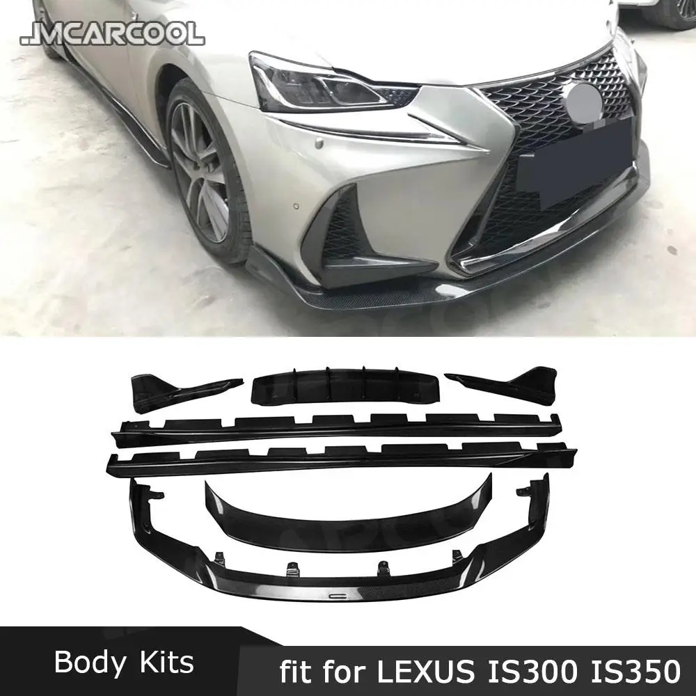 

JMCARCOOL Carbon Fiber Front Bumper Lip Diffuser Rear Spoiler Body Kits for LEXUS IS300 IS350 IS F Sport Sedan 4 Door 2017 2018