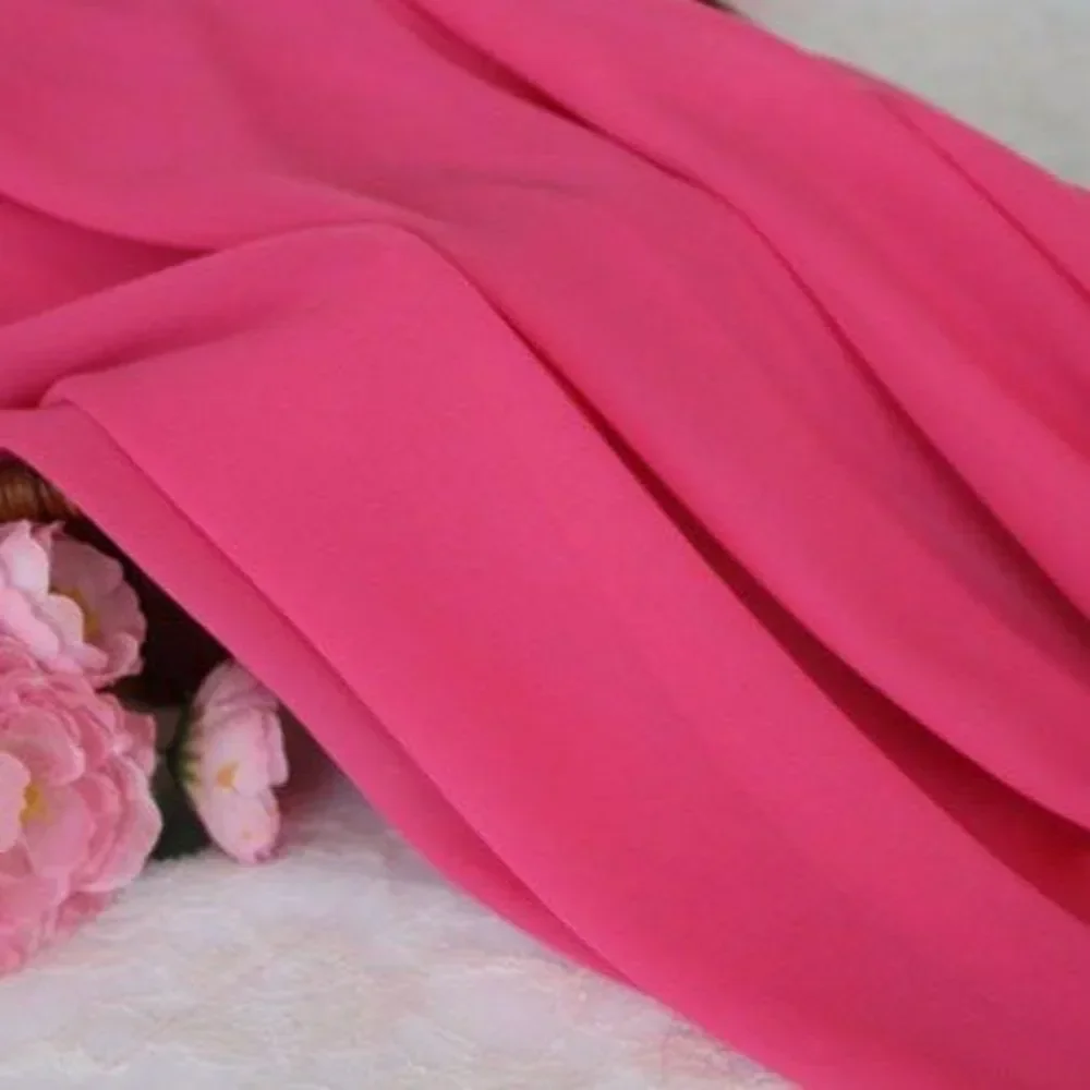 1/2/3m Summer Breathable Chiffon Clothing Fabric Soft Material Cloth for Dress Skirt Sewing DIY Handmade Fabric image 5