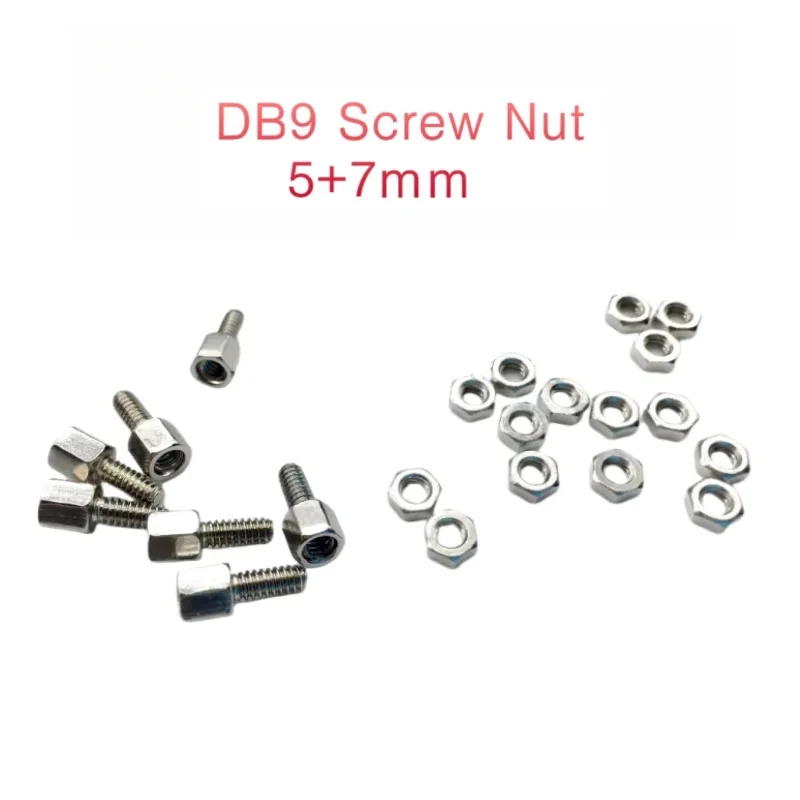 

10set/LOT British System Screw+Nut DB9 Screw Nut 5+7mm DB A Serial Port Head Special