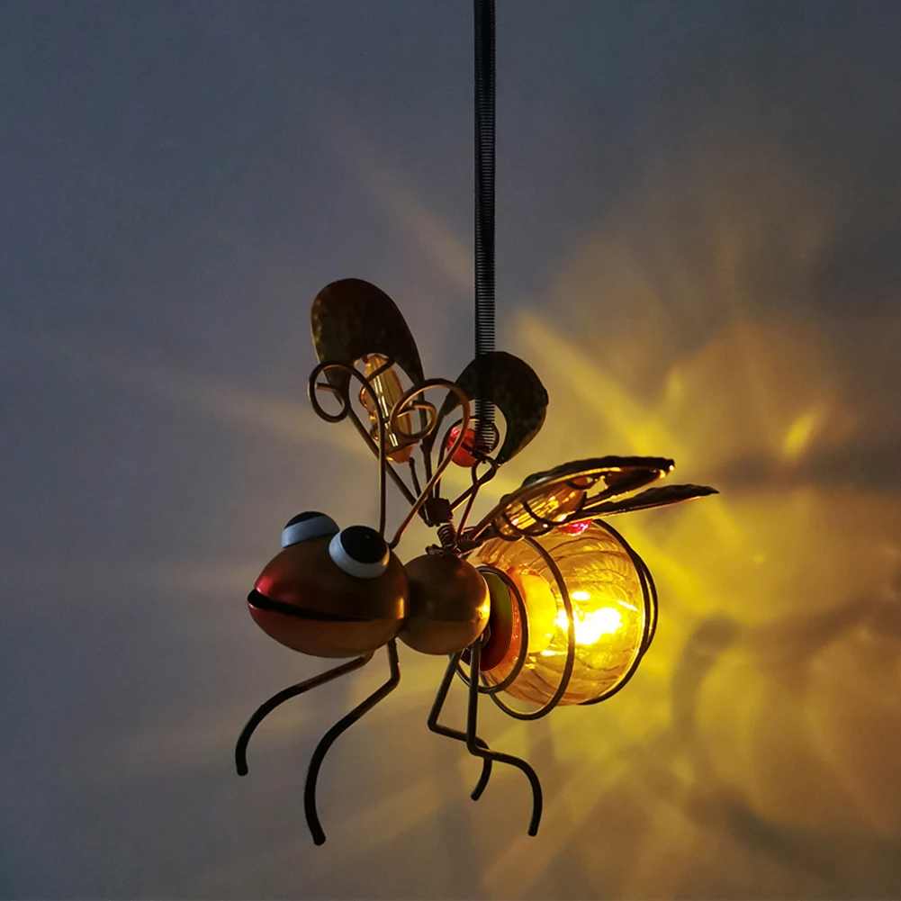 Russia 3D Metal Bee Garden Lig - Solar Garden Light ulasan dan harga