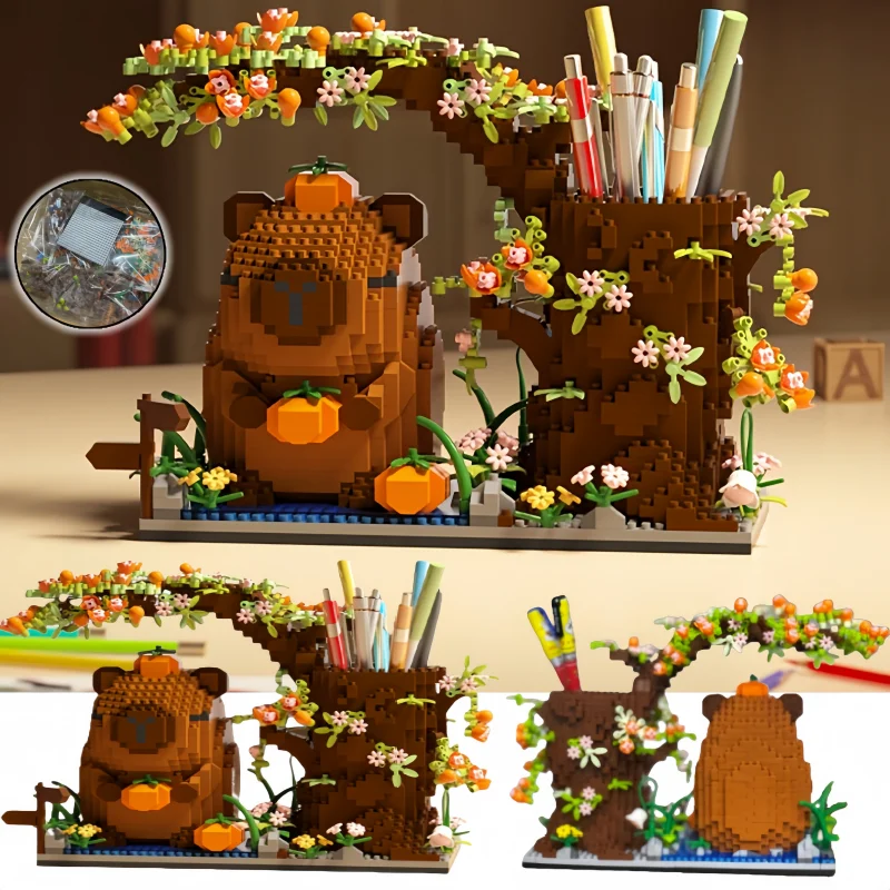 

1880 Pcs Animal Theme Desktop Organizer DIY Micro Assembly for Anime Fans & Collectors Ideal Toys for Children Birthday Gift Des
