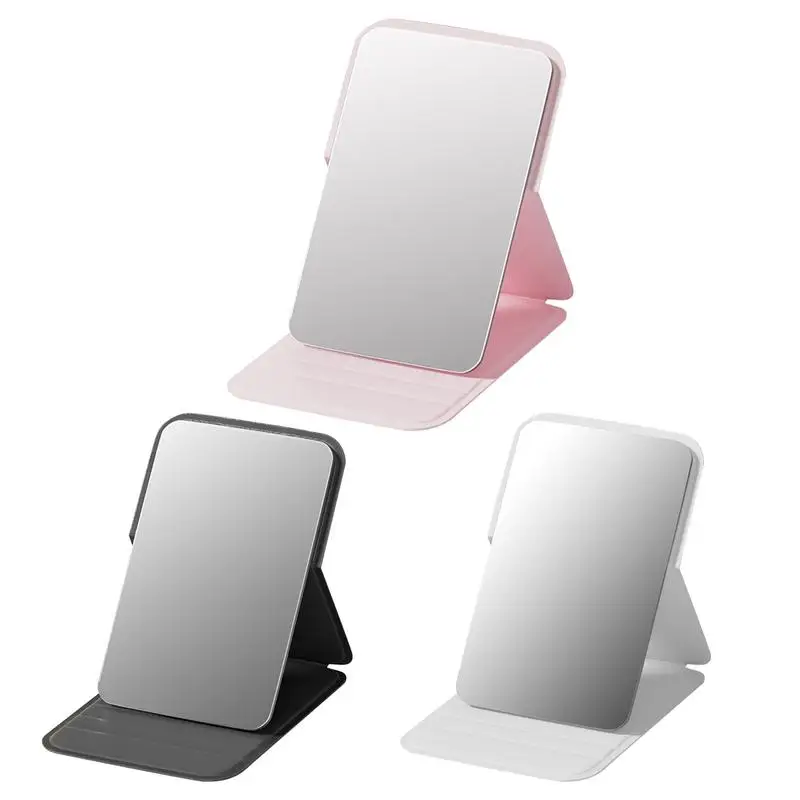 Foldable Travel Mirror Mini makeup mirror easy to carry small mirror simple folding dormitory desktop girls dressing mirror