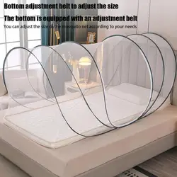 Portable Folding Mosquito Net with encrypted mesh Single Dormitory Camping Mosquito Net Home Travel Netting installation free