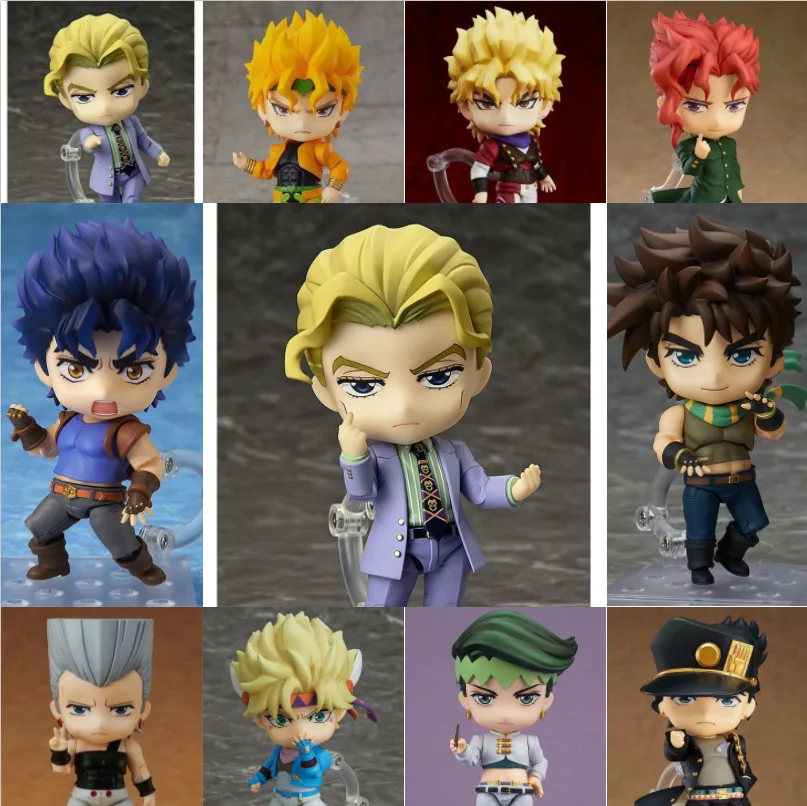 

Коллекционные фигурки Nendoroid Jojo's Bizarre Adventure Chibi: Куджо Джотаро, Йошикаге, Кира — декор для рабочего стола для фанатов аниме
