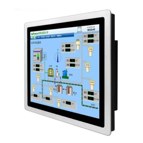 True Flat 19 Inch Dustproof Embedded Resistive Touch Screen Industrial LCD Monitor with Metal Casing OEM/ODM