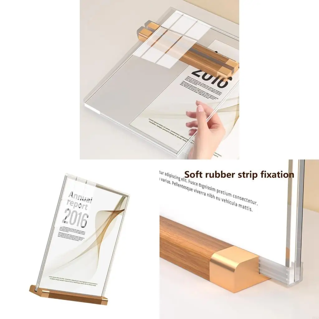 Premium Clear Acrylic A 5 Display Stand With Metal Base For Menus Price Lists & Brochures In Restaurants And Exhibitions 