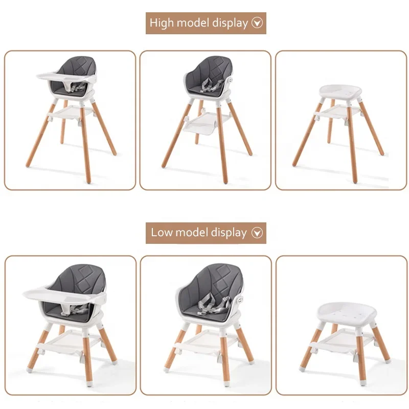 Multifunctional baby feeding chair / high quality baby dining chair / environmentally friendly pp high chair baby feeding