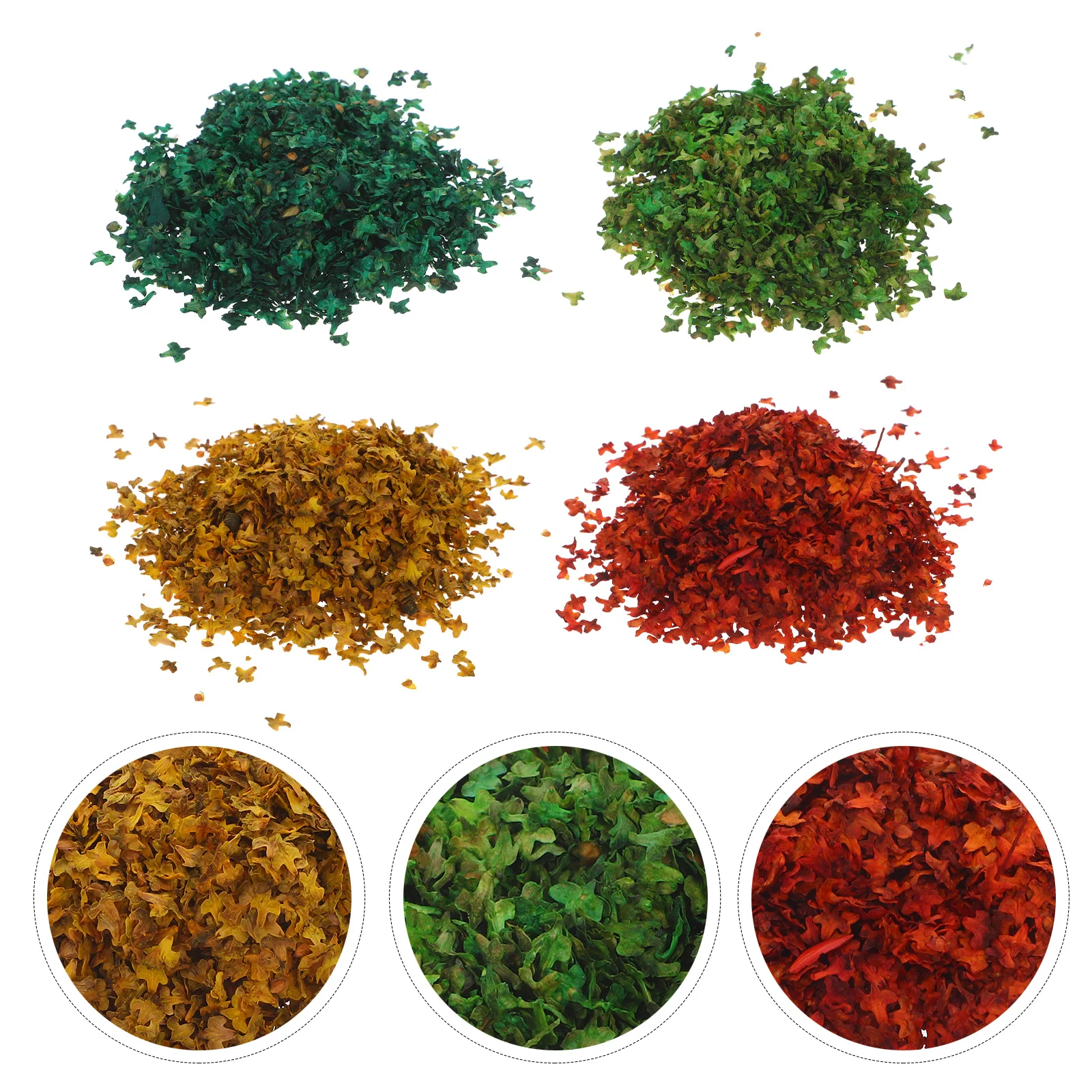 

4 Bags Autumn Leaves Decorations Artificial Fall Maple Decorative Diorama Materials Leaf