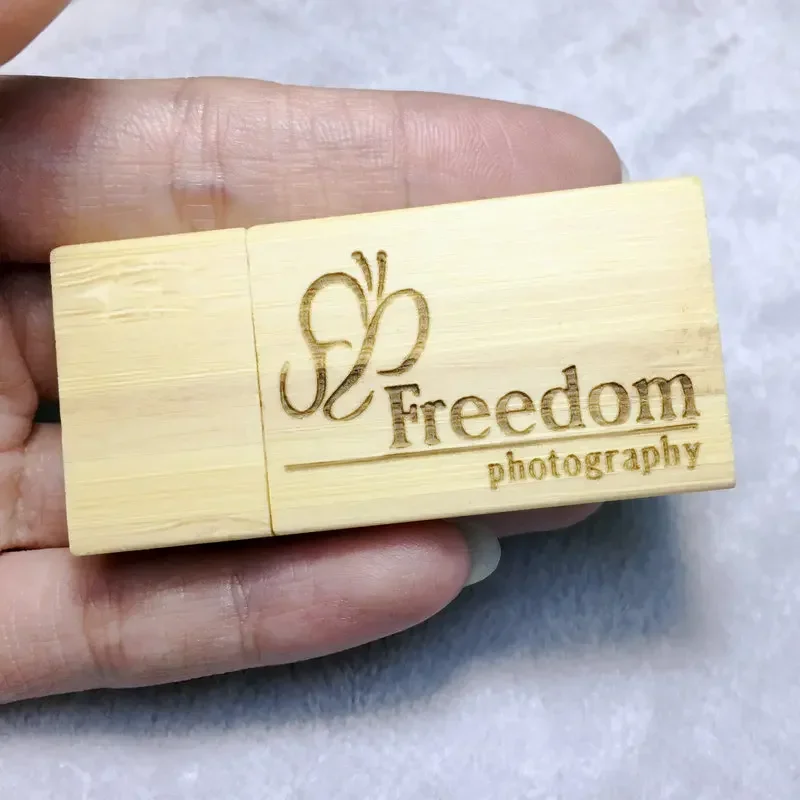 맞춤형 로고 나무 펜 드라이브, USB 2.0 플래시 드라이브, 사진 결혼 선물용 메모리 스틱, 4GB, 8GB, 16GB, 32GB, 64GB, 로트당 20 개
