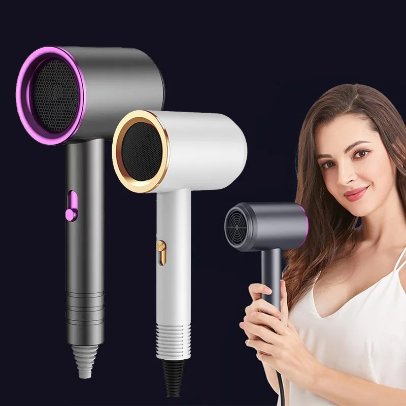 

New Portable Household Hair Dryer With Strong Wind Speed Negative Ion Hair Dryer With Nozzle Styling Hair Salon Hair Dryer