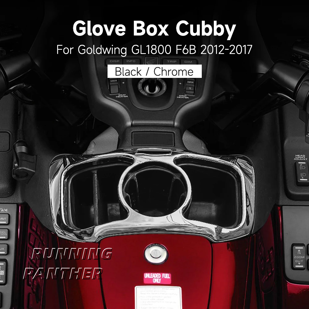 Motorcycle Accessories Front Glove Box Cubby Storage Box For Honda Goldwing Gold Wing GL1800 GL 1800 F6B 2012-2017 Black Chrome