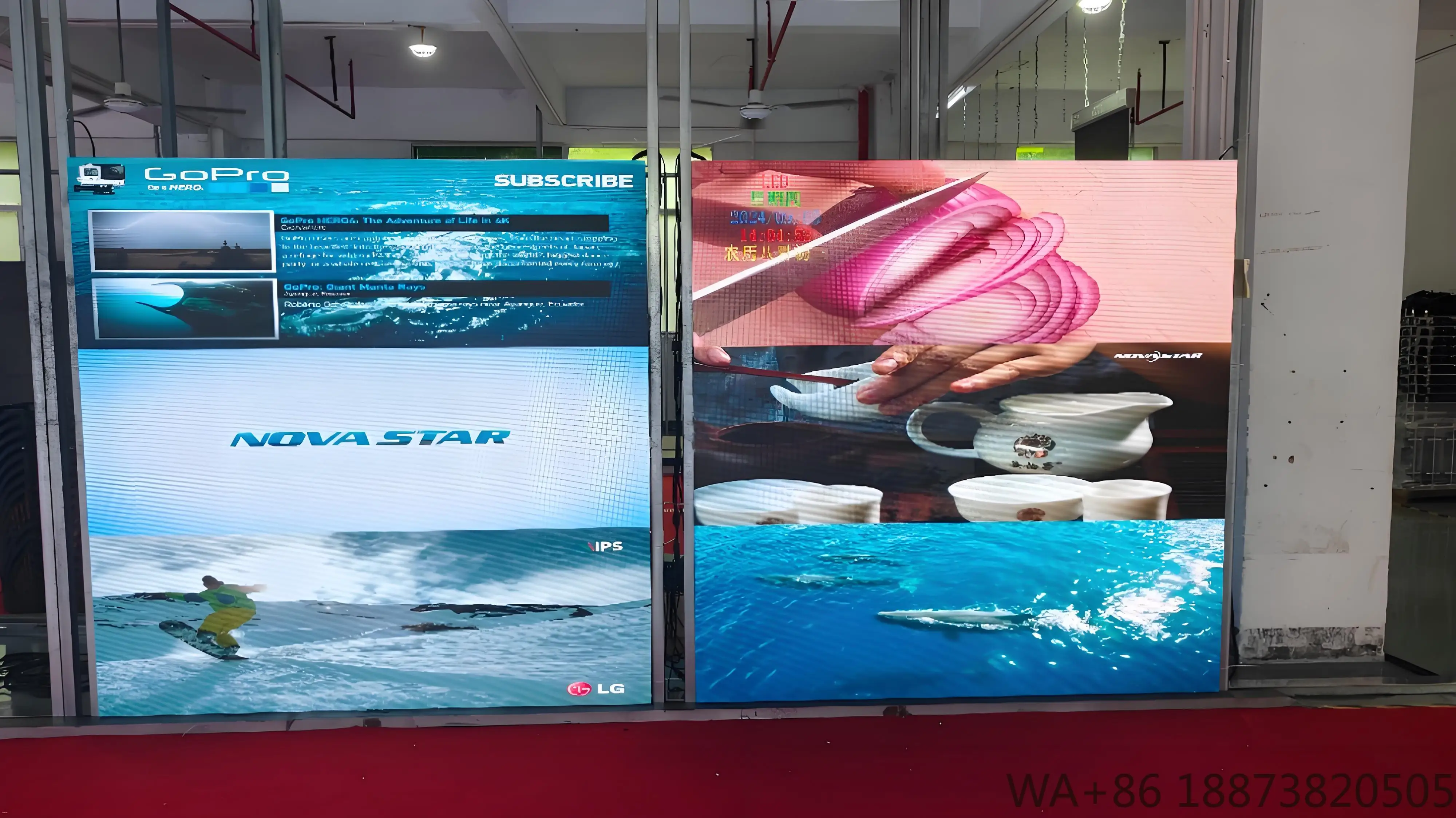 Светодиодный дисплей, горячая распродажа, внутренний экран P2 для рекламных стен и видео