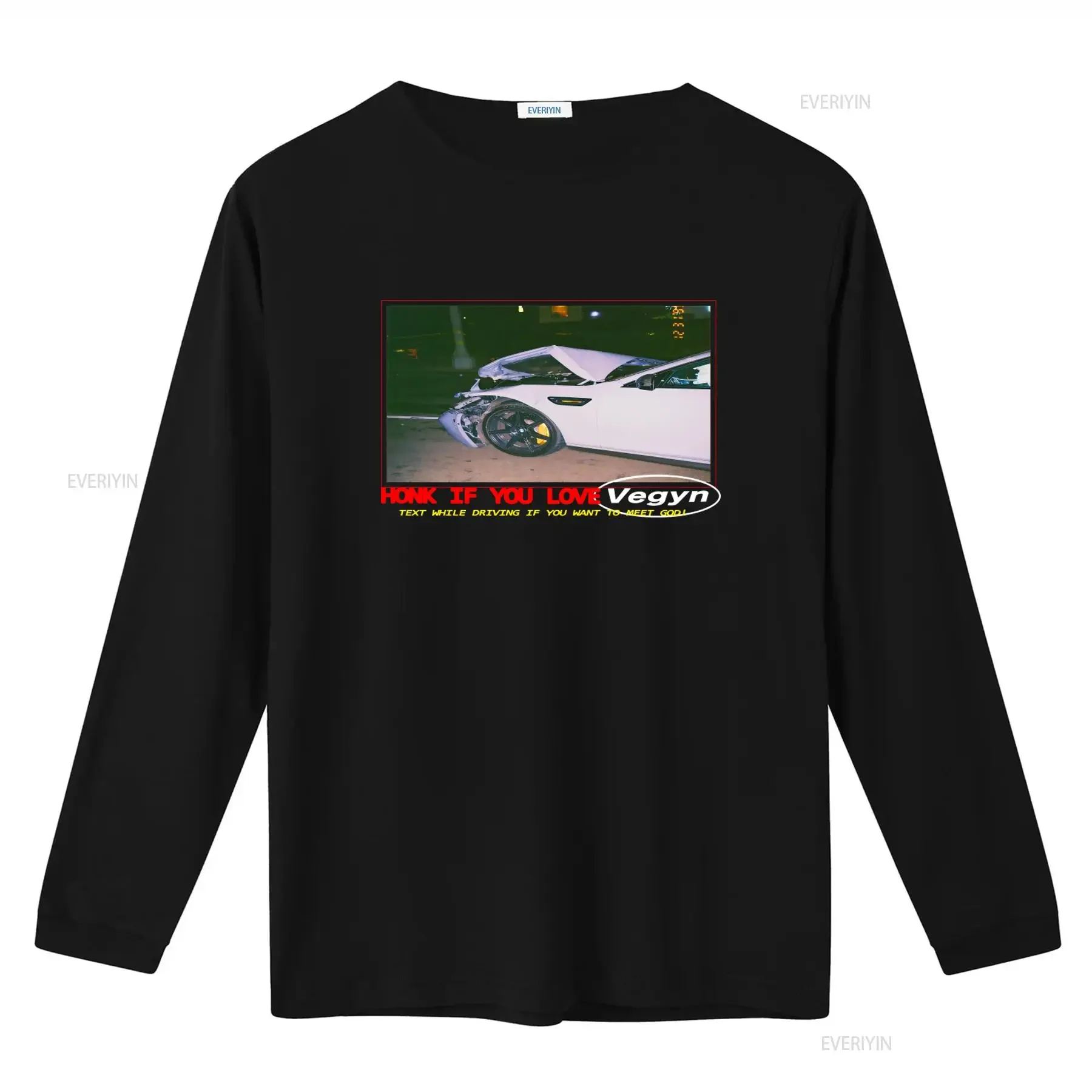 Vegyn Honk If You Love T Shirt Text While Driving Design for Car Enthusiasts vintage Washed fashion Breathable streetwear