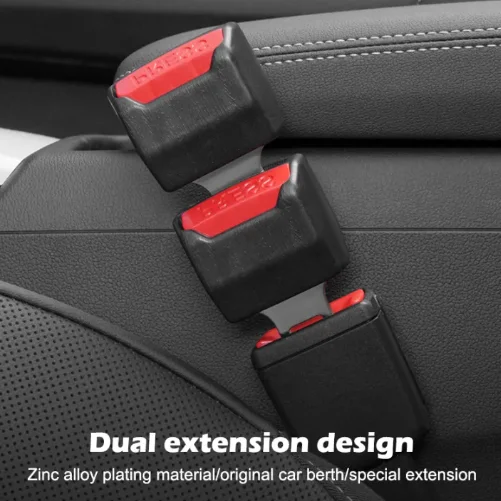 Boucle de ceinture de sécurité universelle ABS pour voiture, accessoires de siège réglables, confortables et sûrs, rallonge pour augmenter la longueur de la ceinture de sécurité, boucle en métal