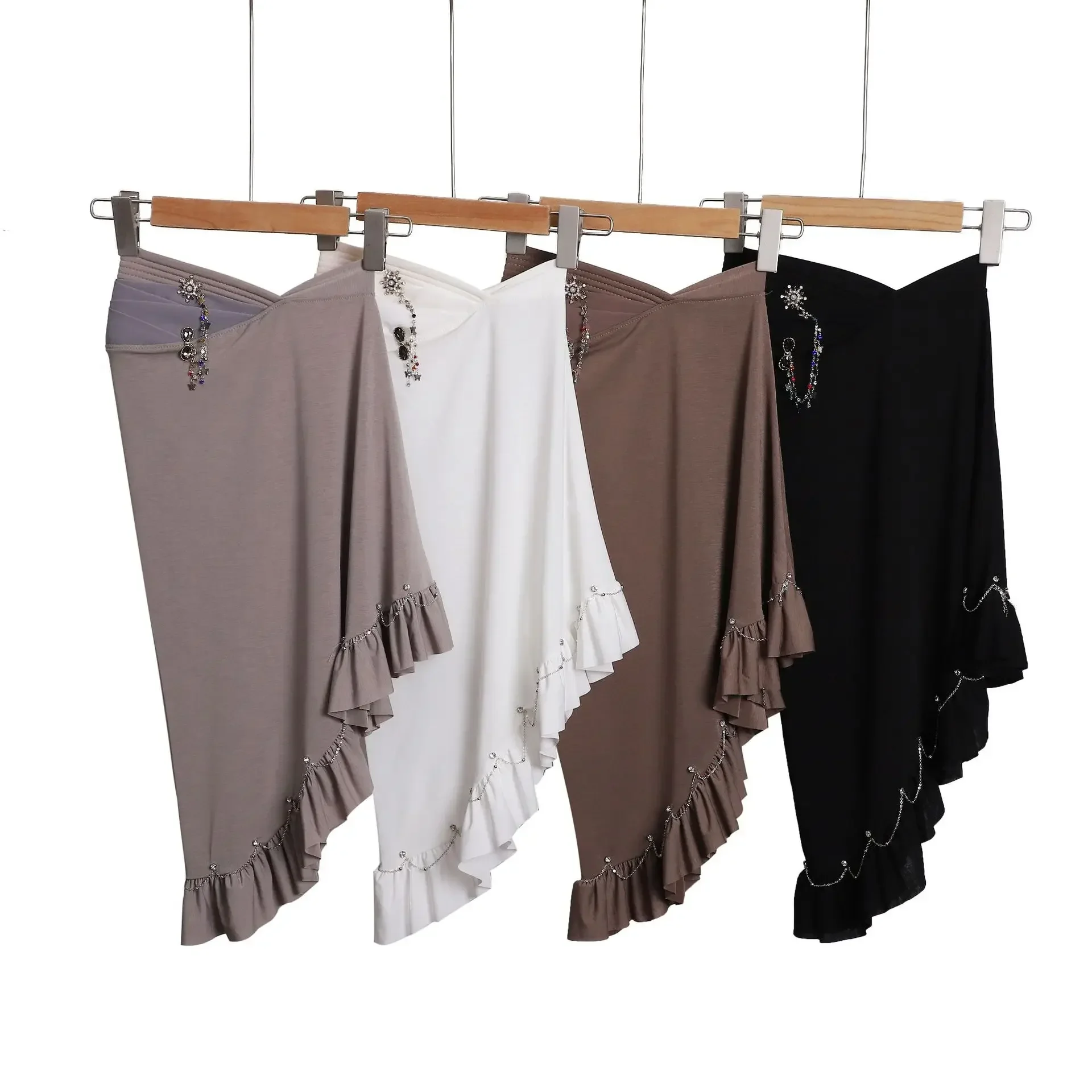 

Мгновенный шарф, цепочка со звездой Амира, цельный мусульманский хиджаб, женский тюрбан, платок с рюшами, повязка на голову, никаб, ислам, никаб, турбанте