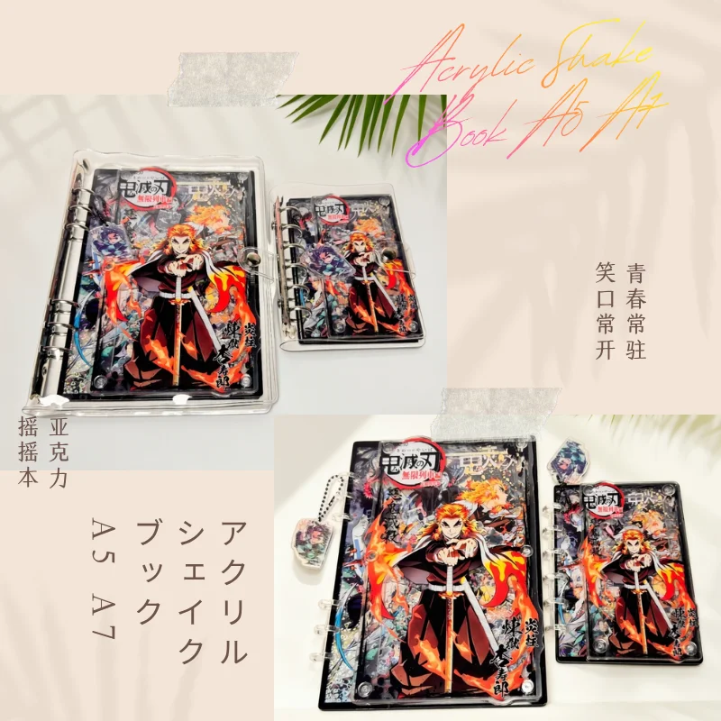 Anime Demon Slayer Kimetsu No Yaiba Acrylic Notebook A5A7 Clear Journal DIYWriting Scrapbook DiaryPortable Stationery for School