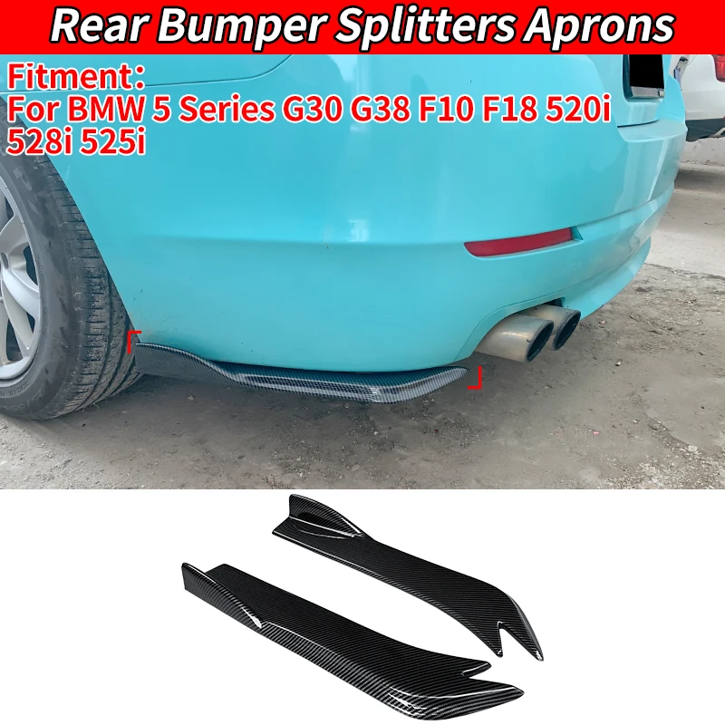 

For BMW 5-Series G30 G38 F10 F18 520i 528i 525i Car Rear Bumper Strip Lip Spoiler Diffuser Splitter Scratch Protector Accessory