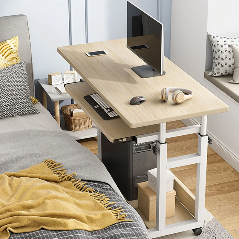 PC Desk Desktop Computer Table with Keyboard Tray Desk Removable Lifting Study Desk Gaming Table