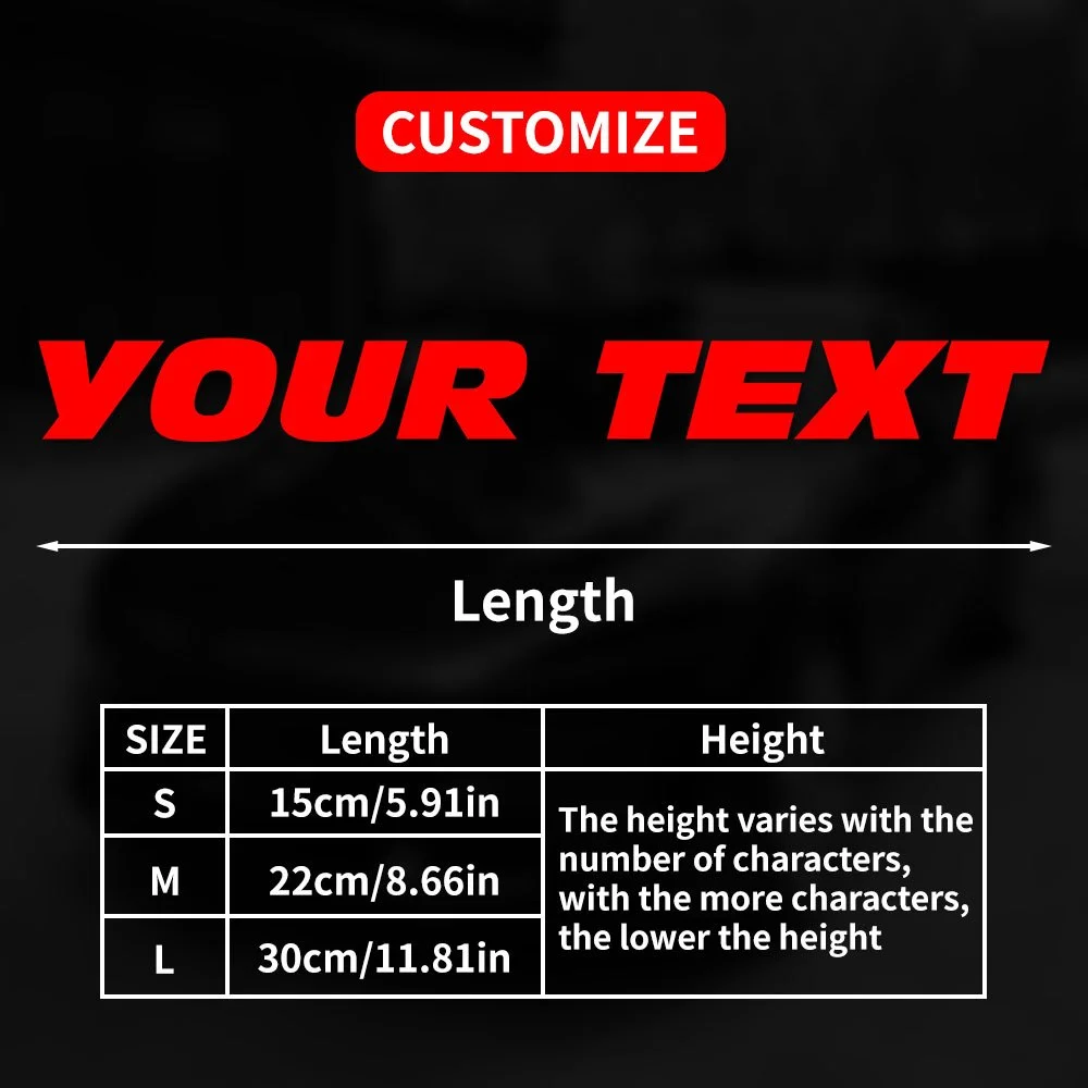 1PC Custom Motorfiets Stickers Waterdicht Vetgedrukte Letter Stijl DIY Brandstoftank Auto Raam Zijkant Carrosserie Scooter Helm Fiets Vinyl Decals
