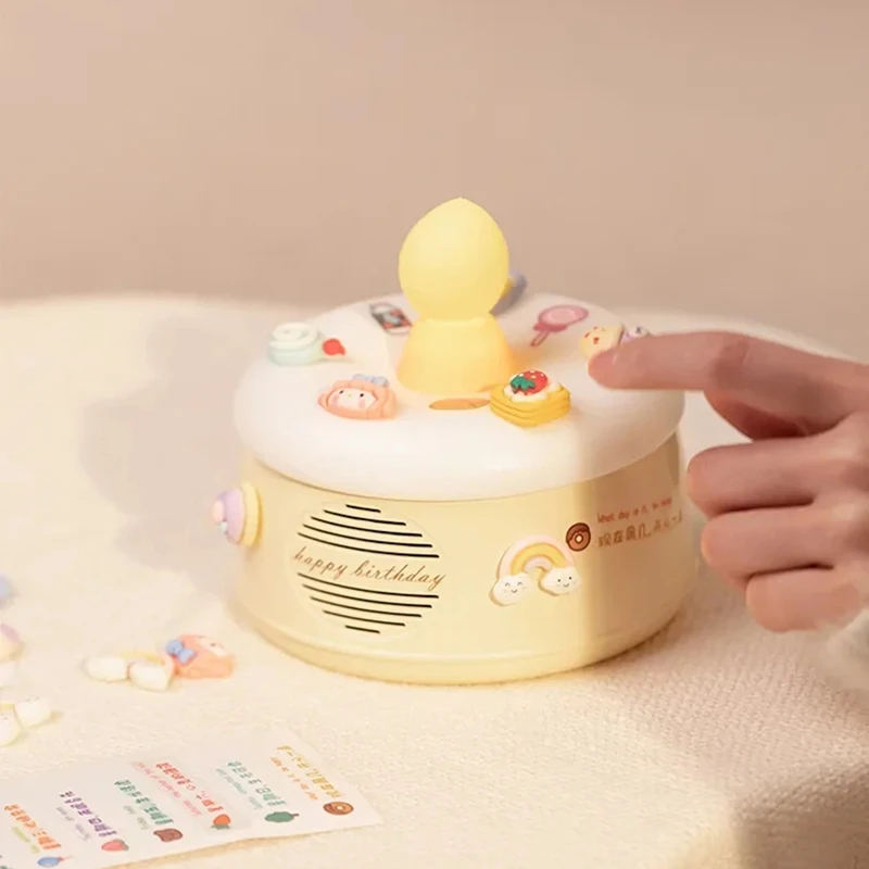 

Bluetooth 5.3 Speaker Warm Night Light Birthday Cake BluetoothJAS