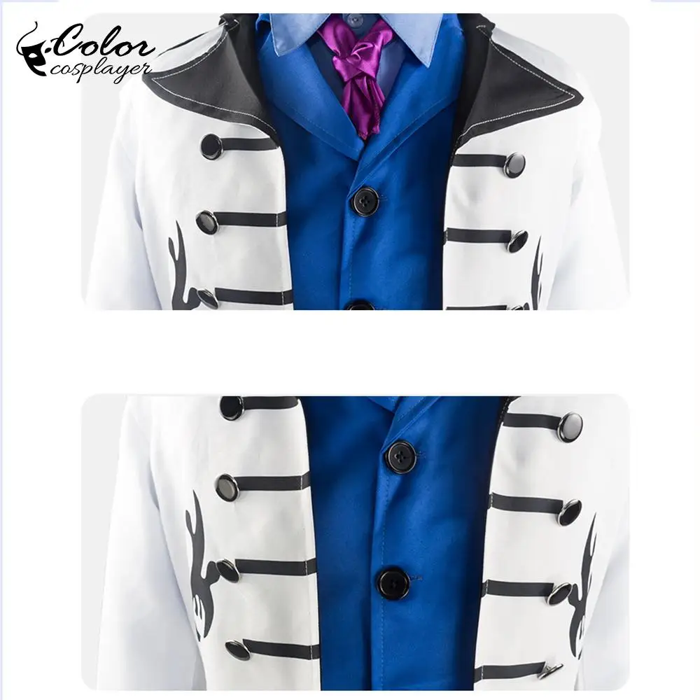 Color Cosplayer Prince Hans Suit Halloween Cosplay Costume Anime Movie Set Vintage Court Dress Up Stage Party Men Outfit