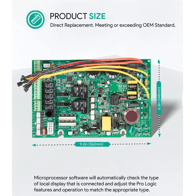 GLX-PCB-PRO Main PCB for All Hayward Goldline ProLogic & ChIorination, Aqua Plus Control System, Circuit Board, Salt Cell Board