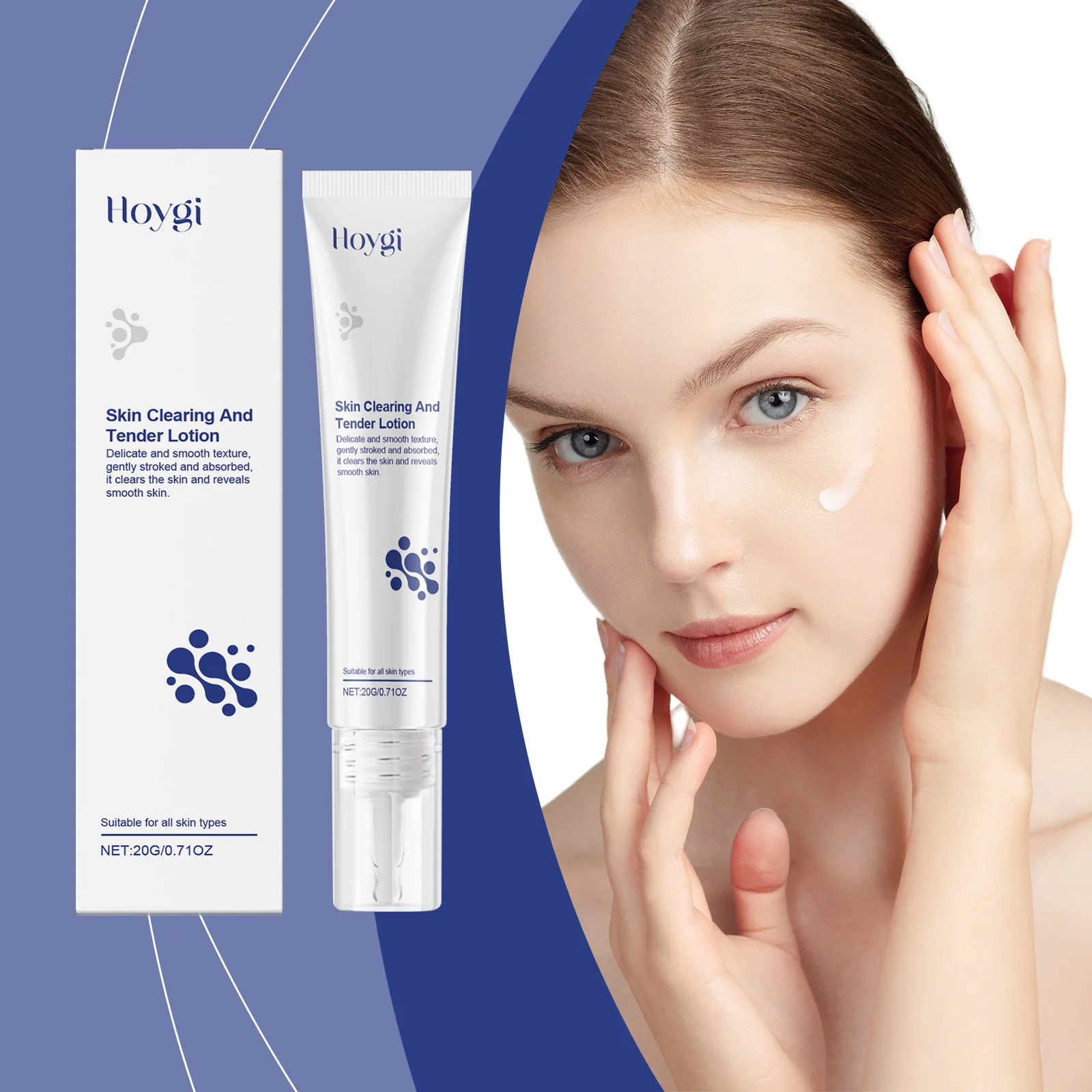 Hydrating Facial Cream Skin Clearing & Tender Lotion, Gentle Nourishing Cream, Deep Hydration, Promotes Skin Radiance, 20g