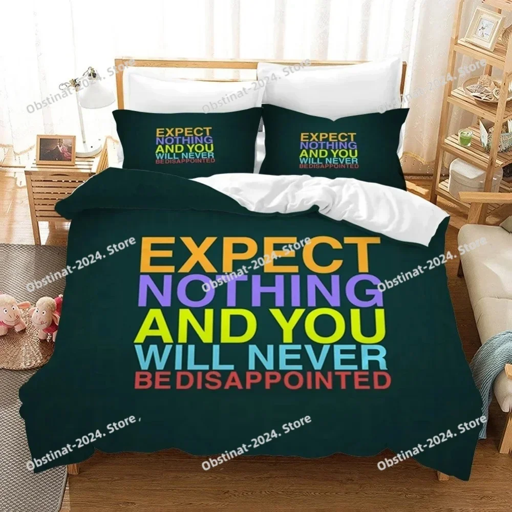 

Duvet Cover with Believe In YourselfYou Are SpecialTimeLoveKeep on Letters Pattern Bedding Set Comforter Cover Bed Set Gifts