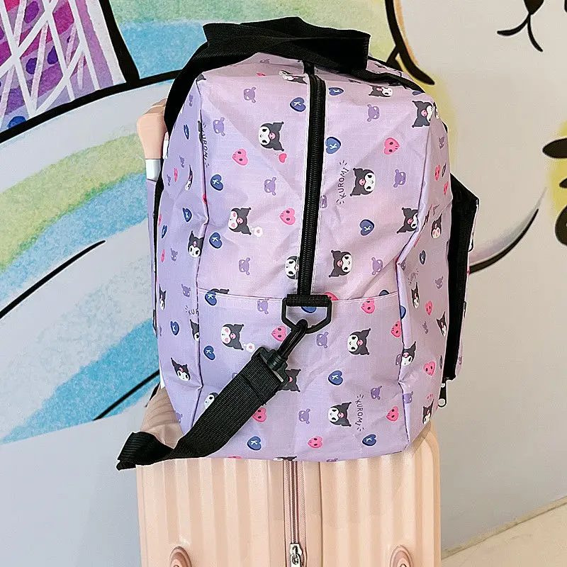 Hello Kitty Cinnamoroll Anime Kawaii Sanrio Travel Bag Cute Kuromi My Melody Ins Foldable Luggage Storage Case Toys for Girls