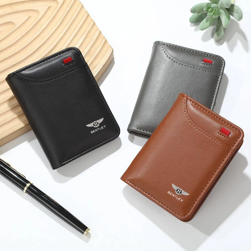 

Car Soft Leather Coin Purse Personalised ID Card Holder for New Bentley Flying Spur Continental GT Bentayga Mulsanne Accessories