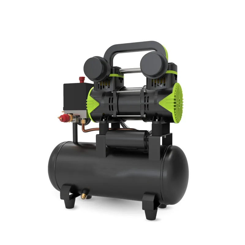 ضاغط هواء صامت محمول 1100 وات/1380 وات/2200 وات مضخة هواء محمولة خالية من الزيت لتضخم الإطارات وإصلاحها