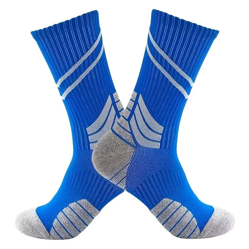 1 Pair Basketball Socks, Sports High Top, Shock Absorption And Anti Slip, Odor Resistant Medium Length Tube, Thickened Towel B