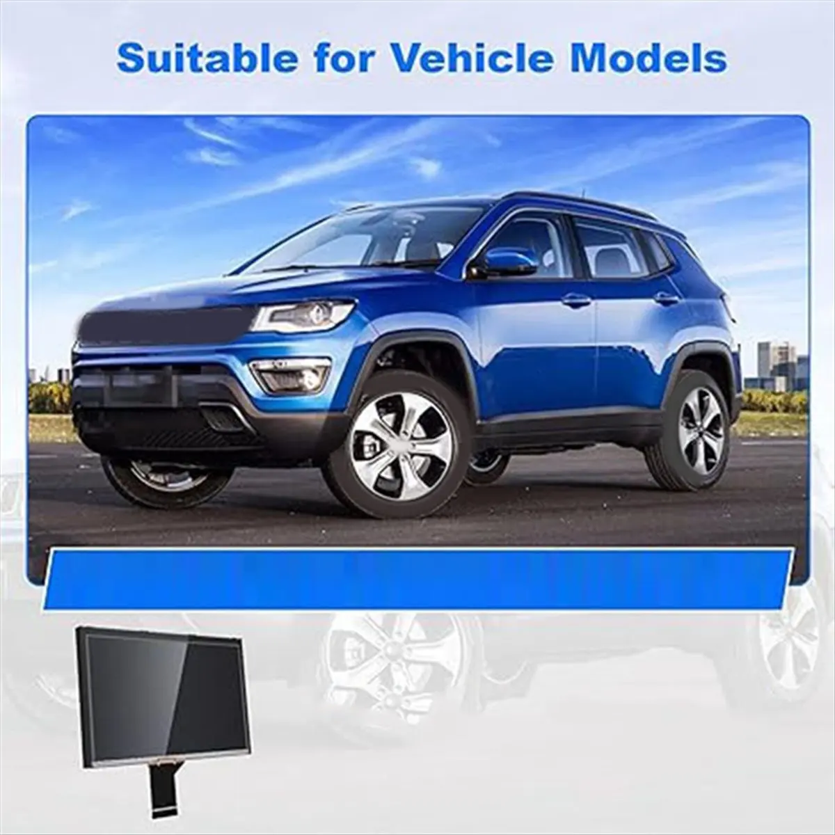 Super Sale 7 Inch Car Navigation Display LCD Screen W/Touch Screen TD0-WXGA0700K00057-V1 TD0-WXGA0700K00033-V2 for Jeep Compass