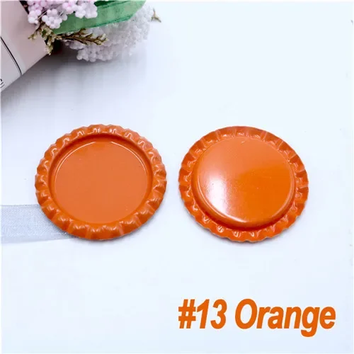 200pcs/lot 24 Colored Inside 1 Inch Flattened Bottle Caps for Crafts DIY Hair Bows Accessories Metal Simulation Beer Bottle Caps image 3