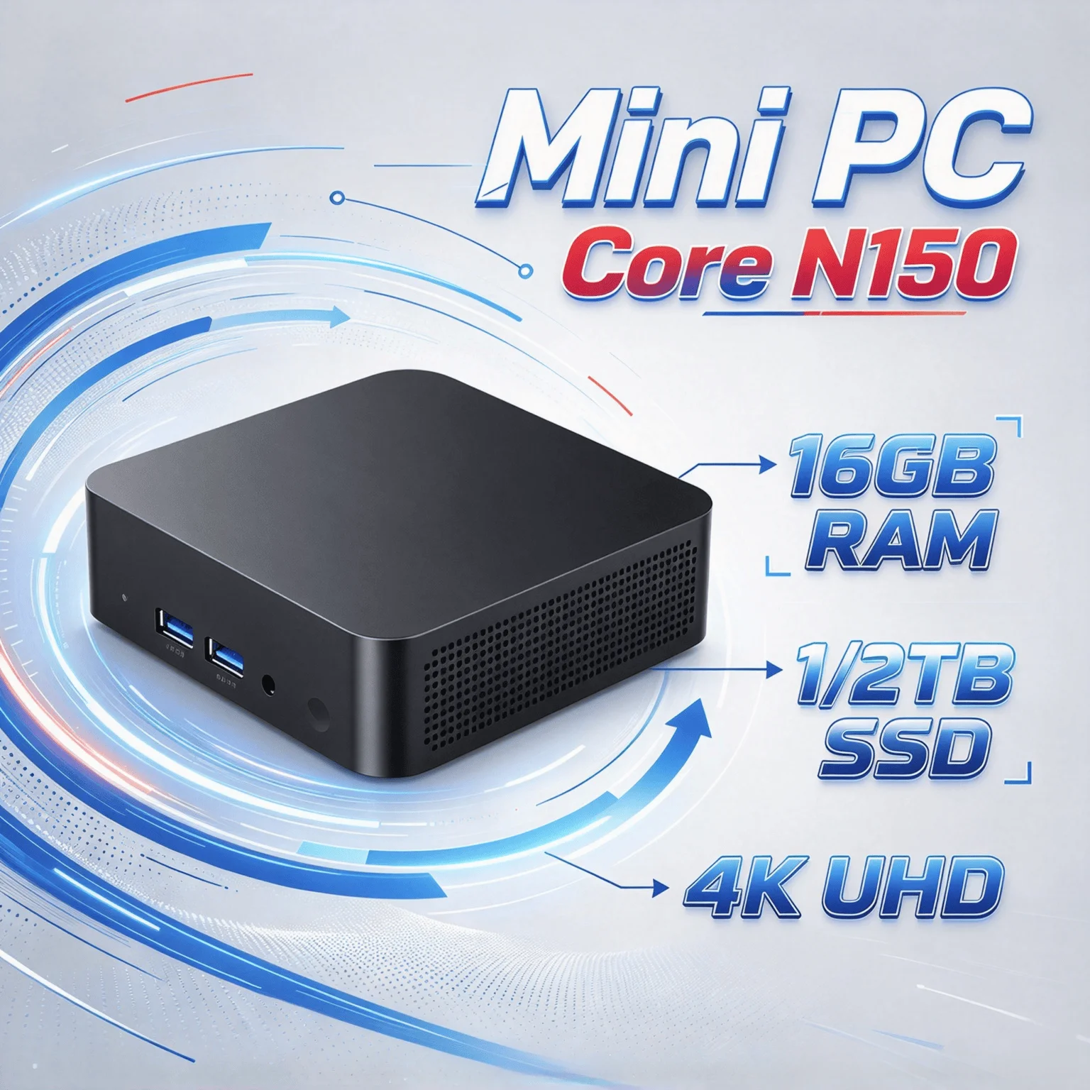 Home Cinema Compact - 인텔 코어 N150 컴팩트 데스크톱 PC,