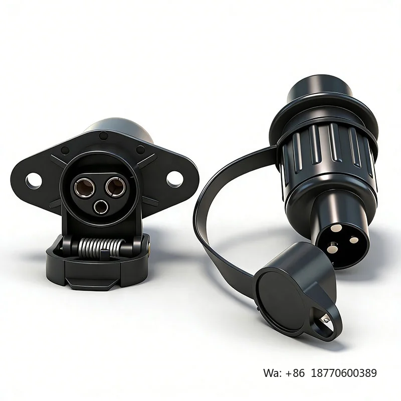 3 Pin Trailer Connector Plug and Socket 3 Way DIN 9680 Trailer Accessories Parts for Agricultural Vehicle