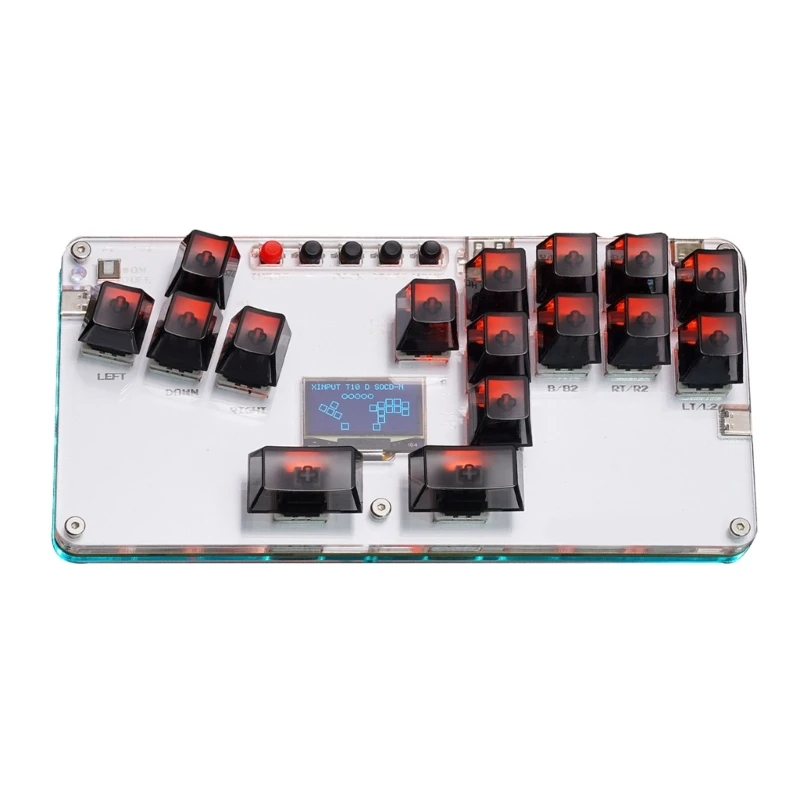 16Keys All Button Leverless Controller Gaming Keypad for PC Arcade Controller Arcade with Light