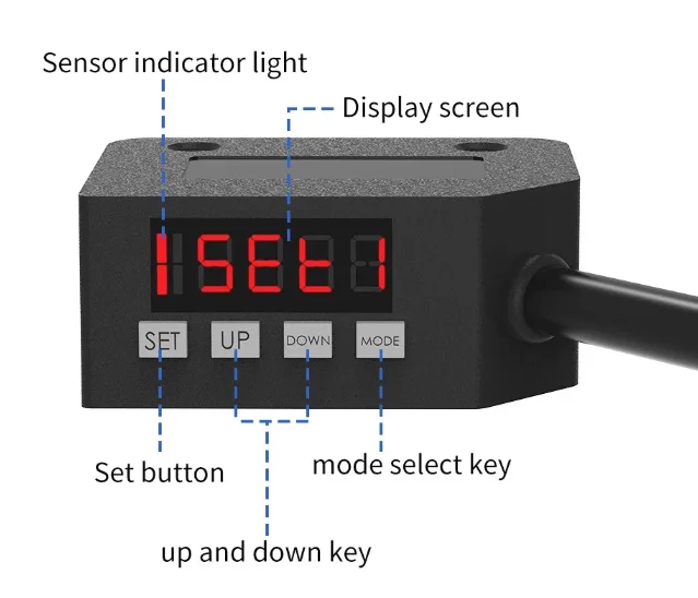 Color Sensor Photoelectric Switch RGB Mark Recognition Deviation Correction 12-24V DC NPN PNP Differentiation Positioning