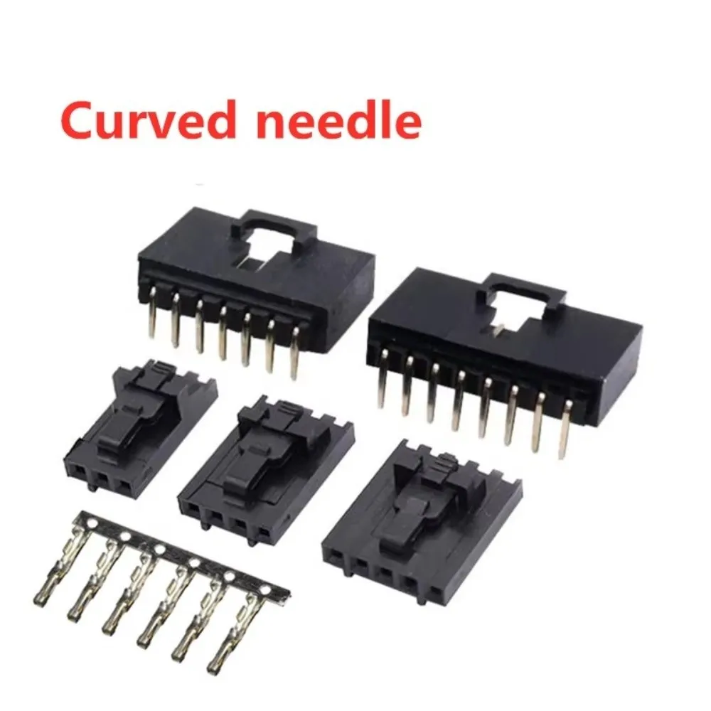 5Sets Single Row Dupont Connector Kit Straight Pin With Buckle Pin Header Housing Right Angle Good Conductivity Crimp Terminal