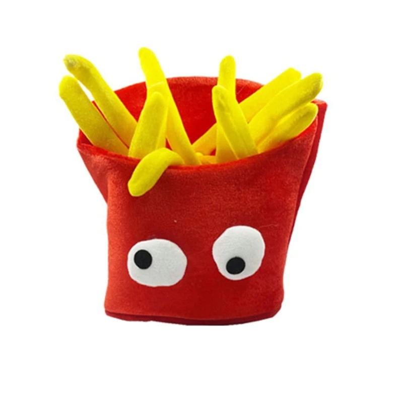 French Fries Headgear Perfect for Halloween Parties Prank Costume Accessories Photo Props F3MD