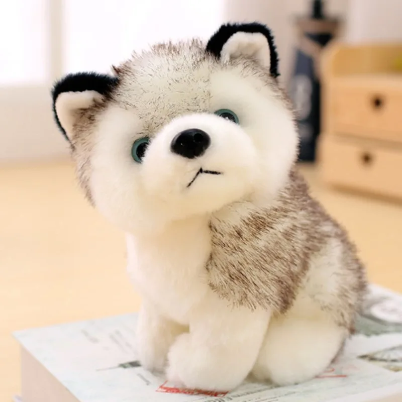Generic Realistic Husky Plush Toy Soft Stuffed Animal Small Simulation Dog Doll Home Decor Birthday Gift For Adults