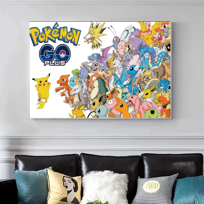 

Anime Pokemon Eevee Evolution Umbreon Espeon Leafeon Canvas Painting Wall Art Poster Children Room Decor Mural Picture Cuadros