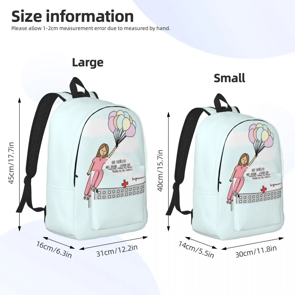 Mochila para estudiante de escuela primaria, mochila para preescolar, médico, Enfermera, salud, regalo para niño y niña