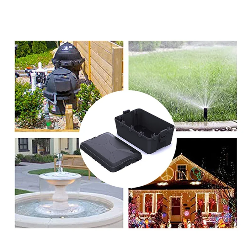 A92P 2X Outdoor-Elektrokasten, große Verlängerungskabelabdeckung für den Außenbereich, wasserdichte, wetterfeste Verbindungskasten