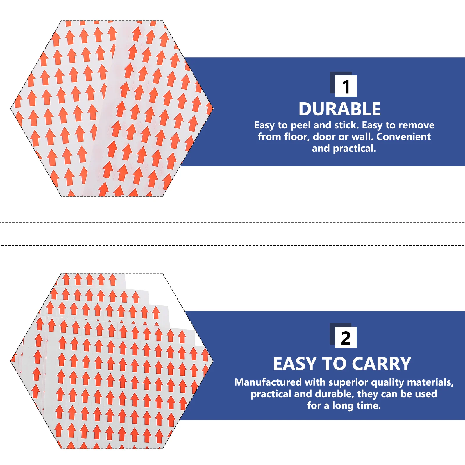 

1000Pcs Label Stickers Arrow Decals Strong Adhesive Directional Signs for Retail Store Hotel Community Center