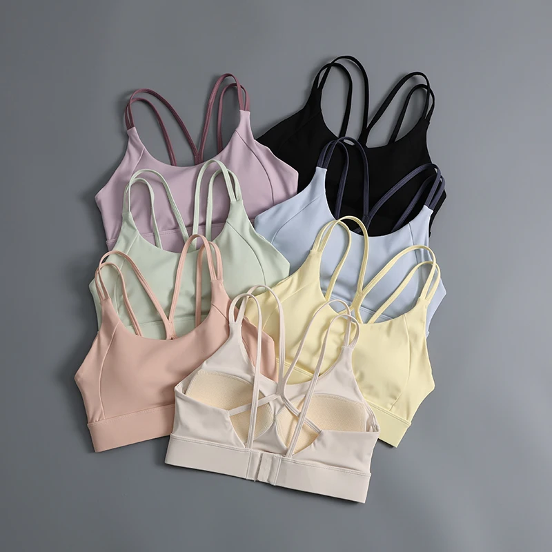 

Women's Sports Bra oproof Fitn Running Training One-Piece Yoga Top Anti-Sagging Beautiful Ba Vest Sle Underwear